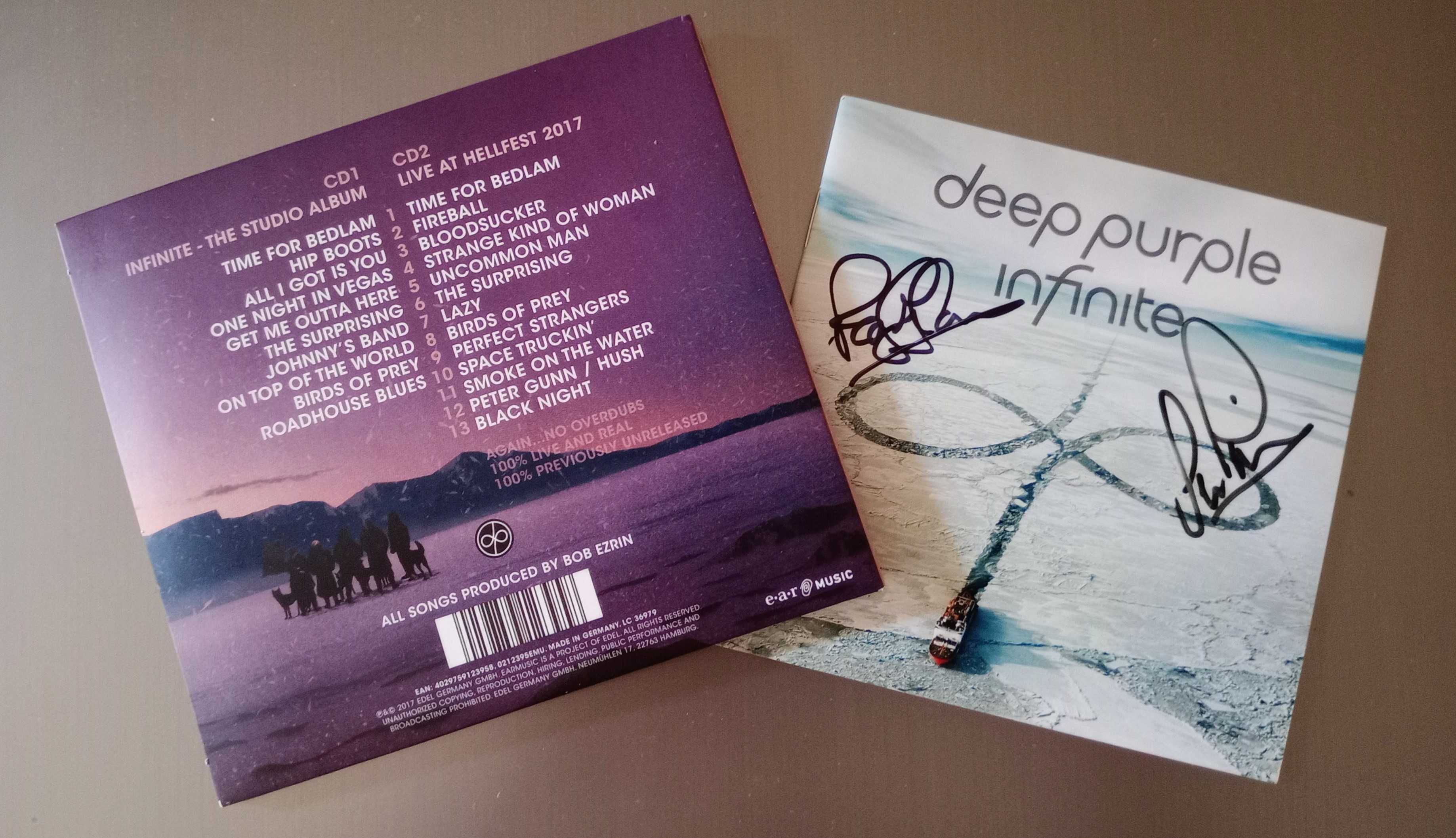 Deep Purple Infinite signed by Ian Paice and Roger Glover