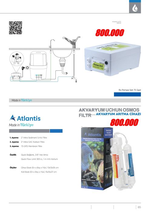 Фильтр для воды OPTOM Suv filtr сув фильтр