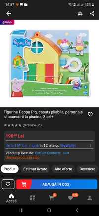 Peppa Pig jucarii piscina Peppa casuta pliabila figurine personaje