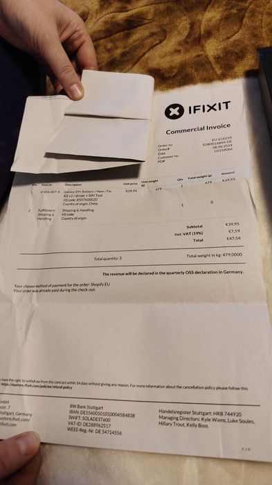 Baterie Samsung s9+ chit complet