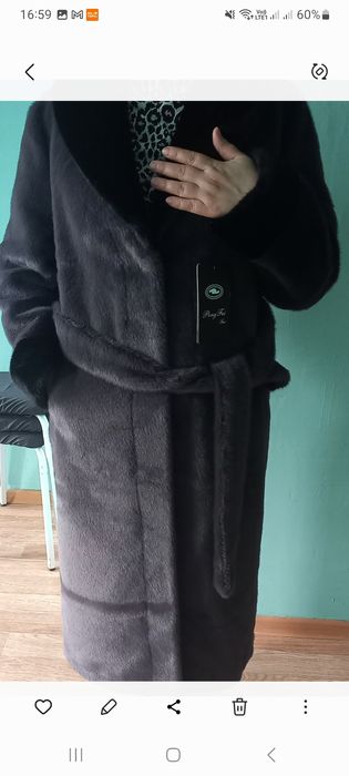 эко шуба  длинный