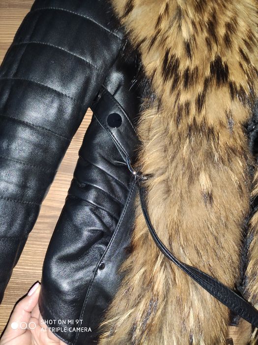 Дамско яке от естествена кожа и косъм