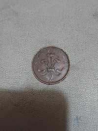 Moneda vintage 2 New Pence 1981