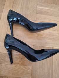 Официални , черни лачени  обувки на висок ток, Dario Bruni, 36