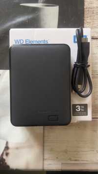 Hdd extern portabil WD Elements 3 Tb negru
