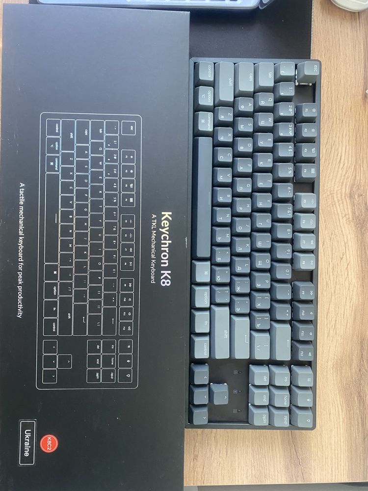 Клавиатура Keychron K8 blue swich
