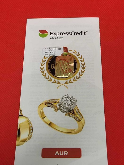 Medalion aur 18k 3.20g ag.7 Podu Ros 48310 - Garantie 2 Ani!