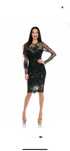 Rochie noua neagra eleganta cu paiete, marime XS/S