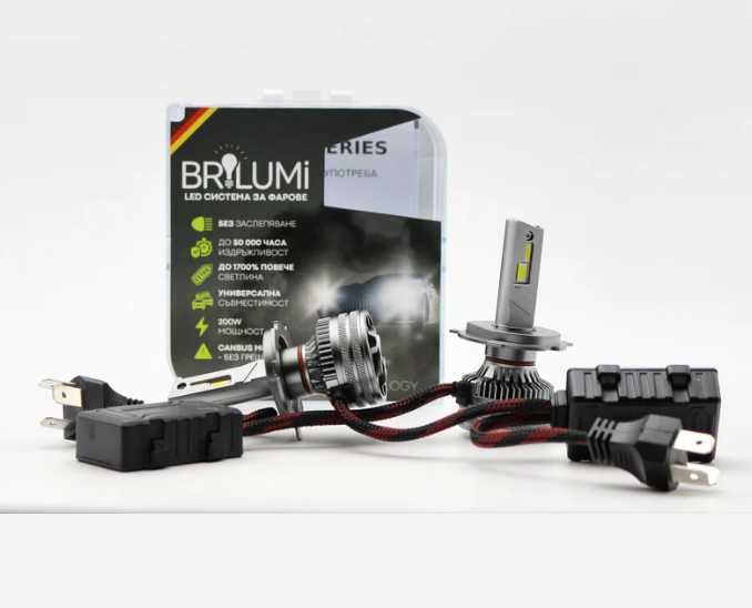 Bi-LED крушки за фарове H4 - BRILUMI ZENITH - 200W - CANBUS 6000K