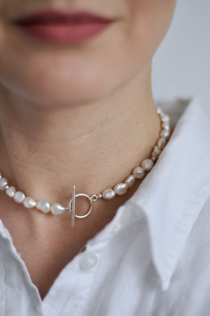 Colier din argint Indira, Silver Grace, cu perle naturale