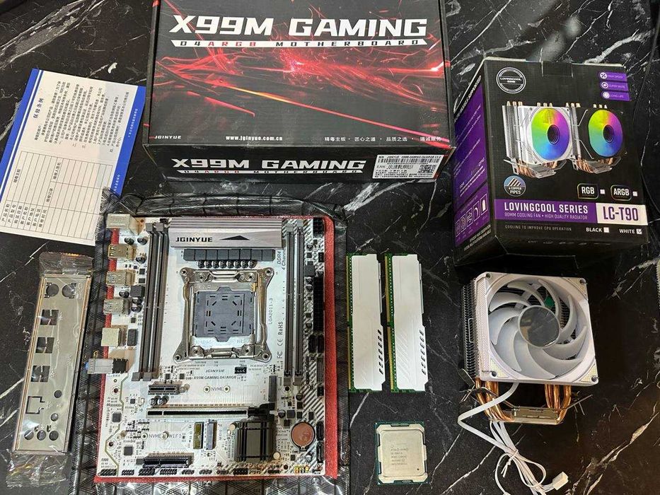 32 поточные Белые комплекты JGINYUE x99 / ARGB, с куллером