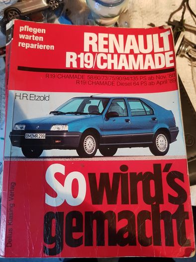 Carte manual mapa acte Renault 19 williams chamade cabriolet