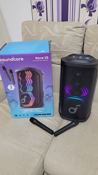 Boxa portabila Anker Soundcore Rave 3S în cutie cu factura și garantie