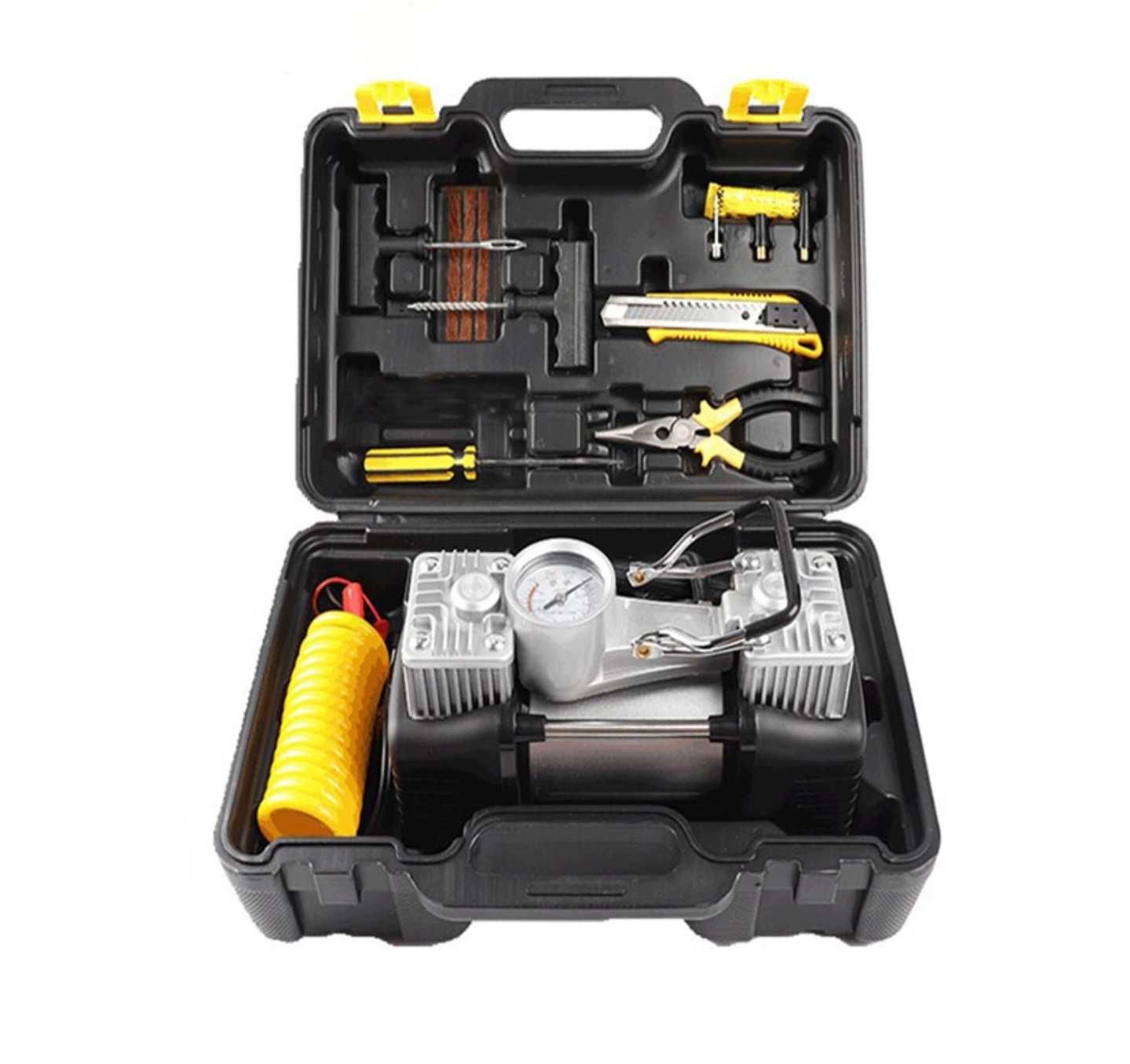 KIT PENTRU PANA, COMPRESOR 12V, 2 Cilindrii+7 accesorii