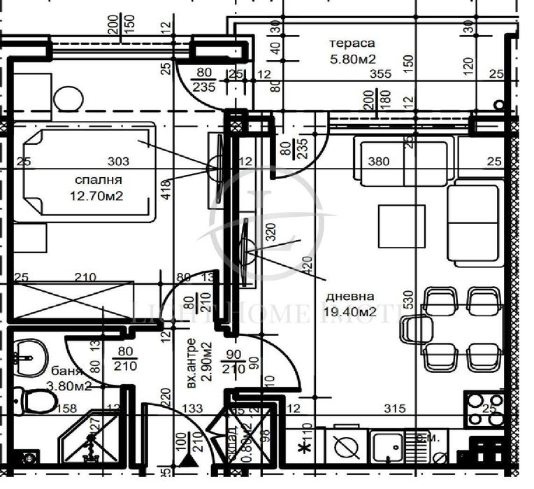 Продава се Двустаен апартамент в Пловдив, Беломорски - 59 кв.м за 1100 €/кв.м - Снимка #4