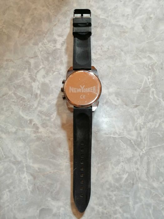 Ceasuri mana New Yorker, quartz, curea piele sintetica/silicon, ca noi