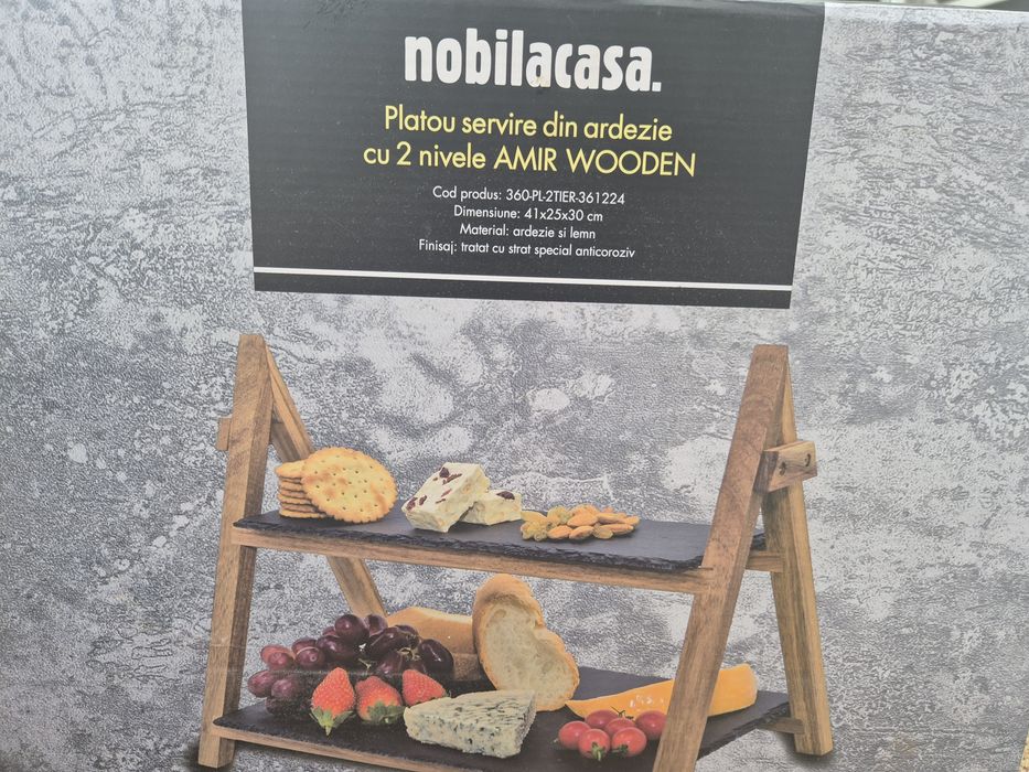 Platou servire etajat NobilaCasa- Nou nefolosit