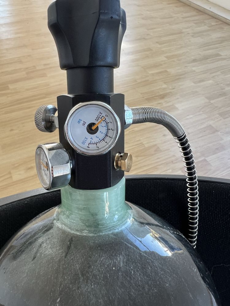 Карбонова бутилка 6.8 L, 300 Bar, 4500 PSI, PCP