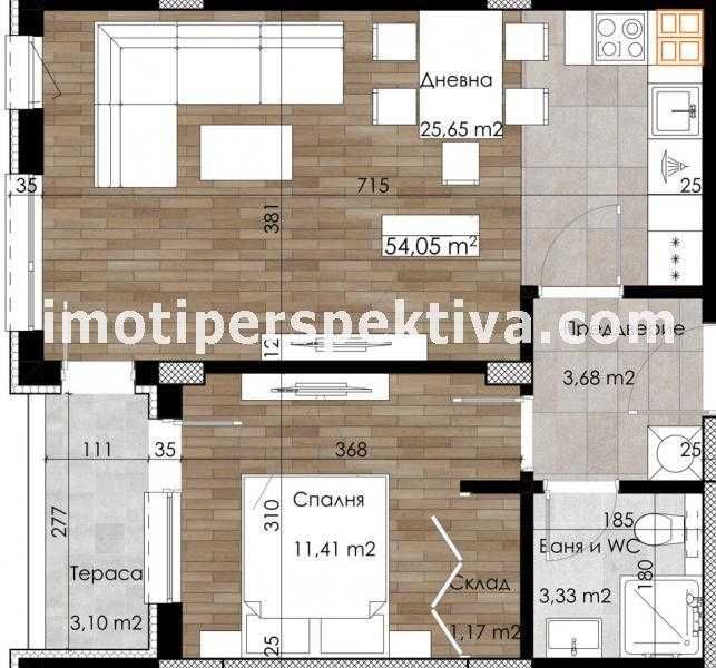 Продава се Двустаен апартамент в Пловдив, Остромила - 65 кв.м за 1420 €/кв.м - Снимка #2