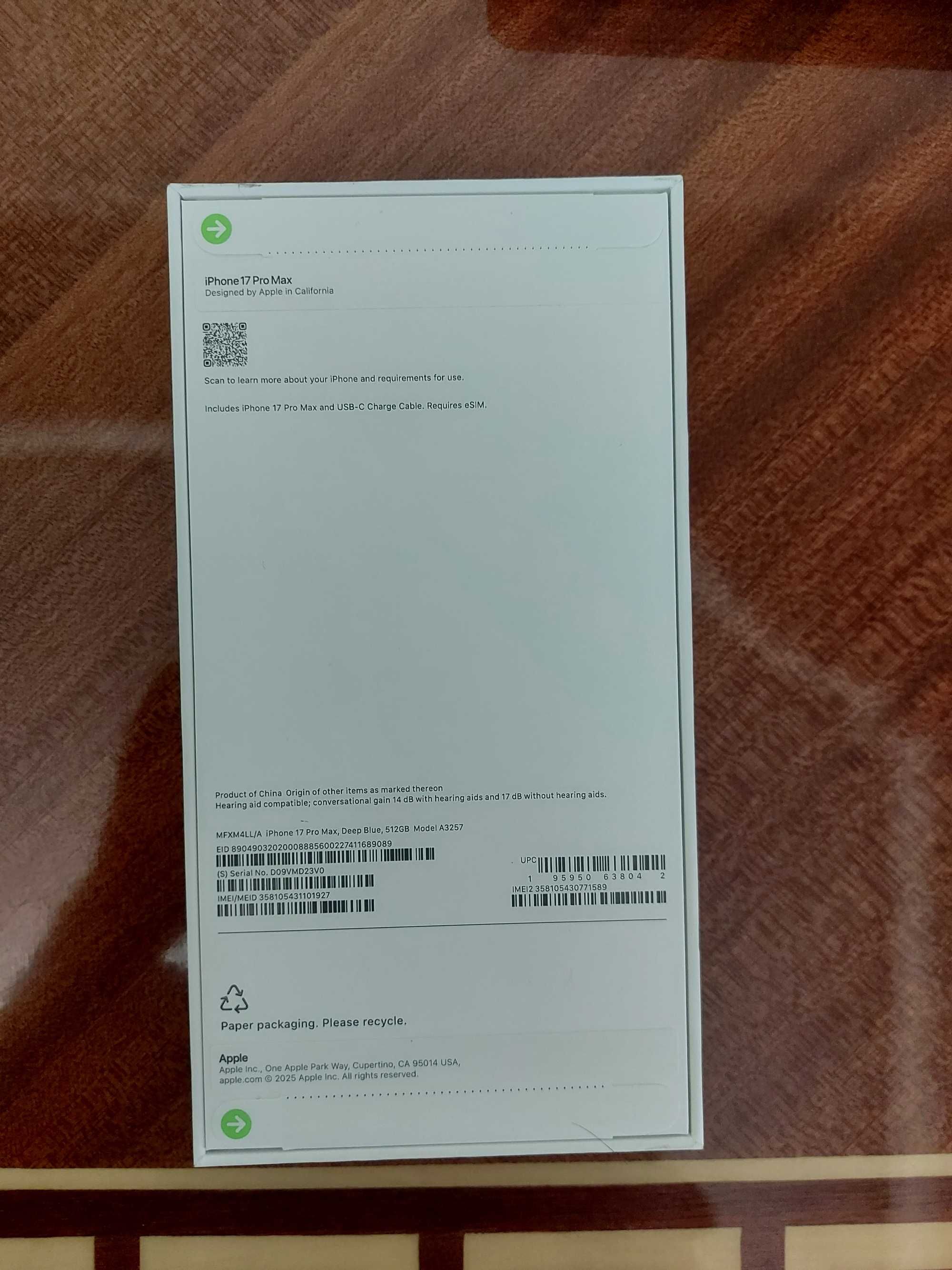 iPhone 17 pro max 512 GB