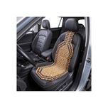 Husa scaun auto cu bile din LEMN 127X38CM bej - maro
