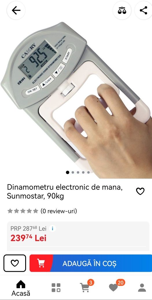 Dinamometric electronic de mână Camry