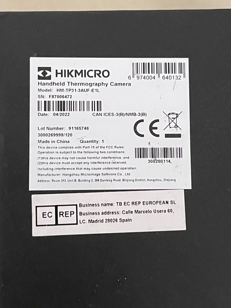 Cameră termică portabilă Hikmicro E1L -20..+550°C