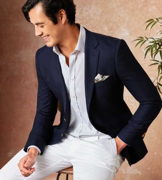 Sacou blazer slim 48 M premium Bruno Saint Hialire NOU lana super 100