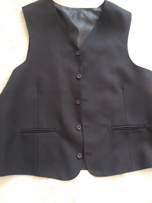 Haină și vesta costum , pe negru, stofa