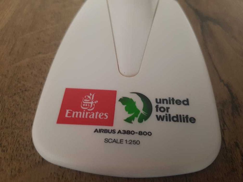 Macheta avion Emirates A380 Wildlife | Decoratie | Perfect pt cadou