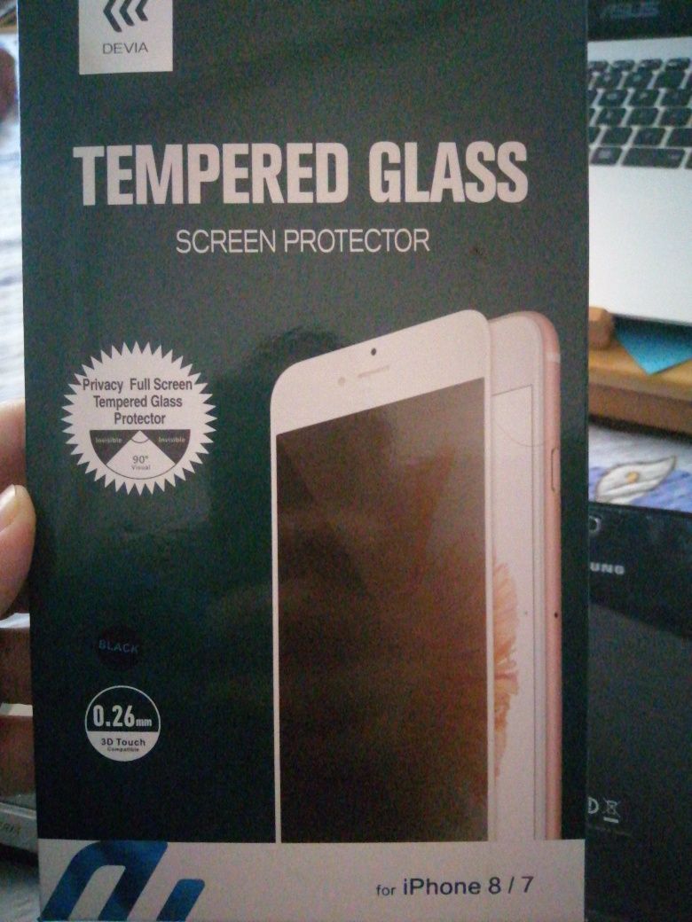 Protectie ecran Iphone 7/8 din sticla, nou!