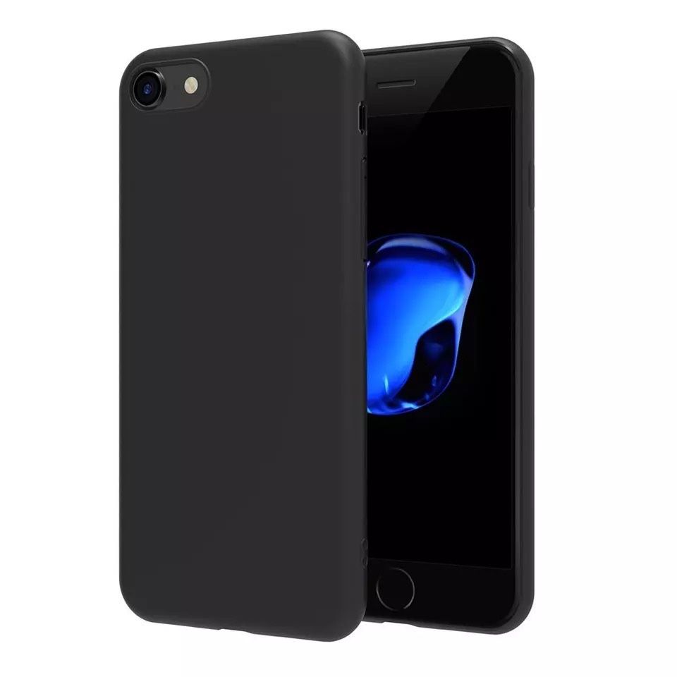 Husa Silicon Neagra/Clara si Folie Sticla 6D 11D Iphone 6 7 8 SE PLUS