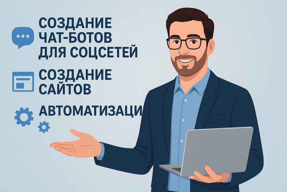 Создания чат ботов, сайтов.