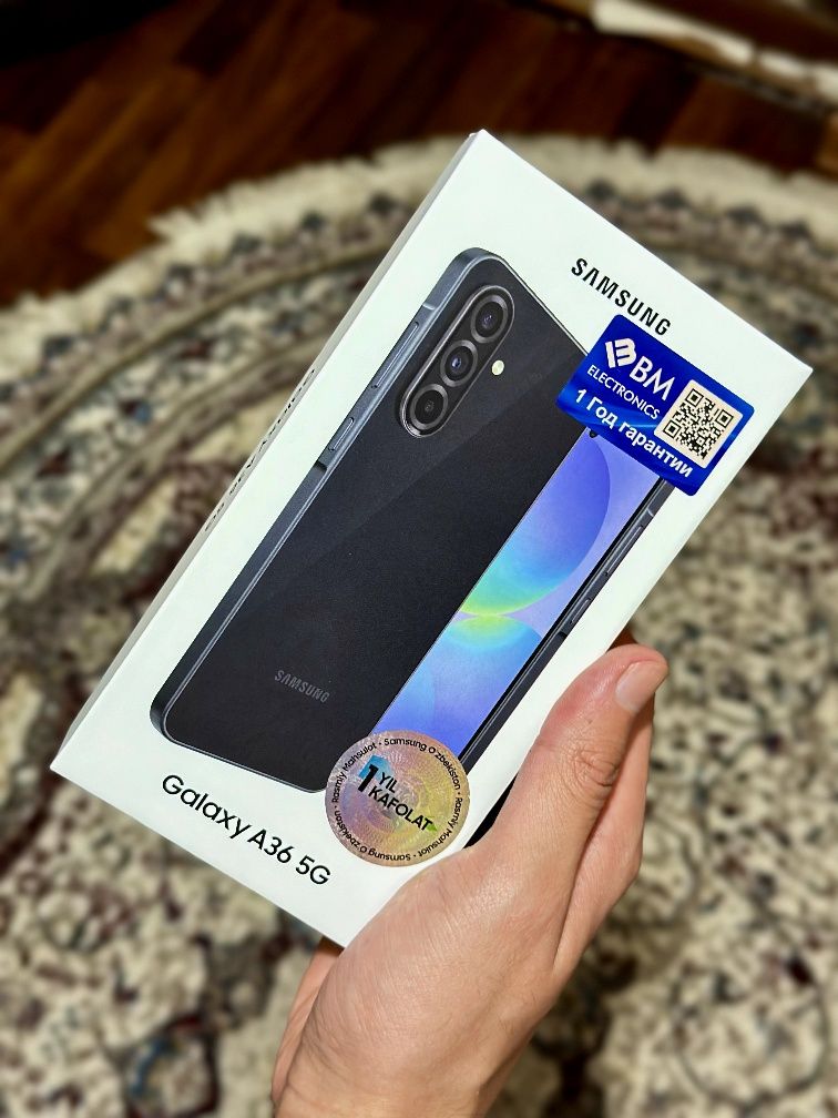 Samsung Galaxy A36 5G Awesome Black. Yangi Karobka