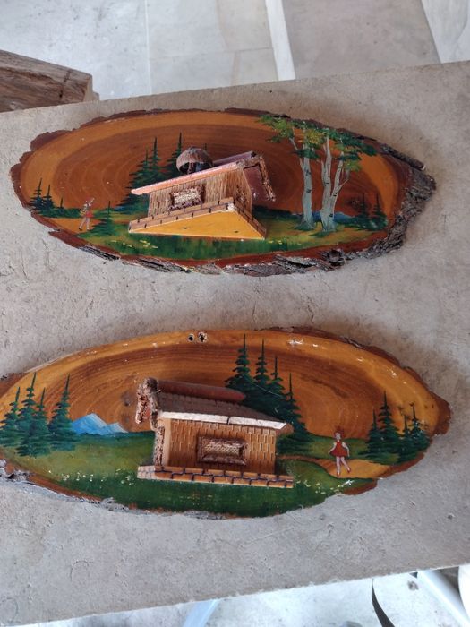 Дървено пано -къщичка