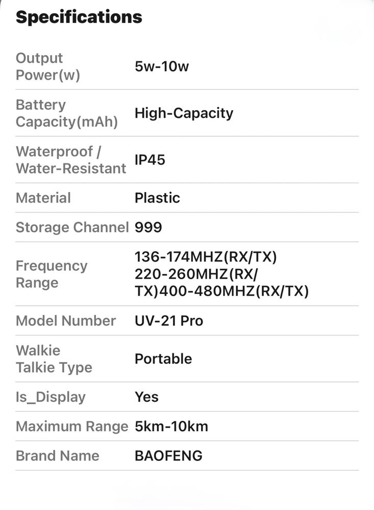Радиостанция baofeng 21pro V2