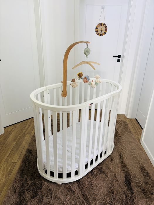 Patut transformabil 9 in 1 + saltea si accesorii