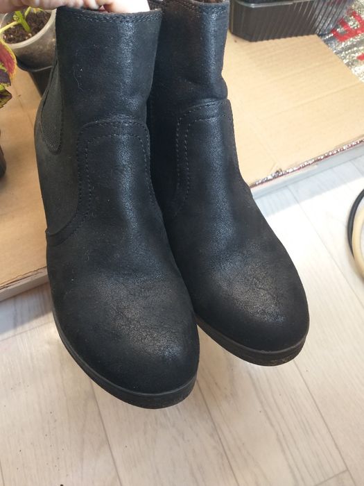 Весенние осенние ботинки устойчивый каблук