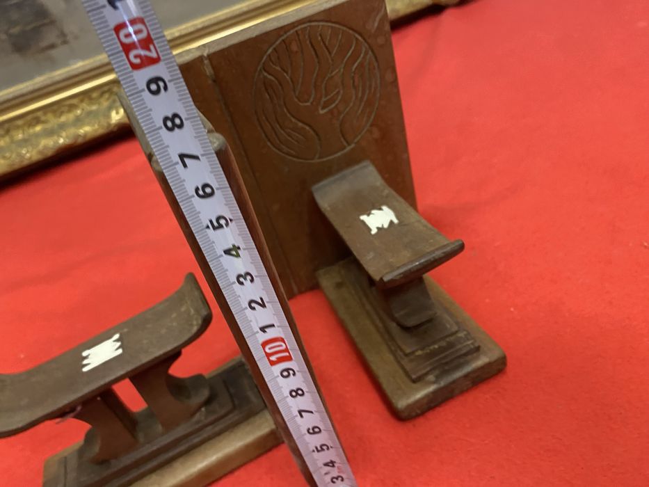 Стопери за книги от тик с инкрустация