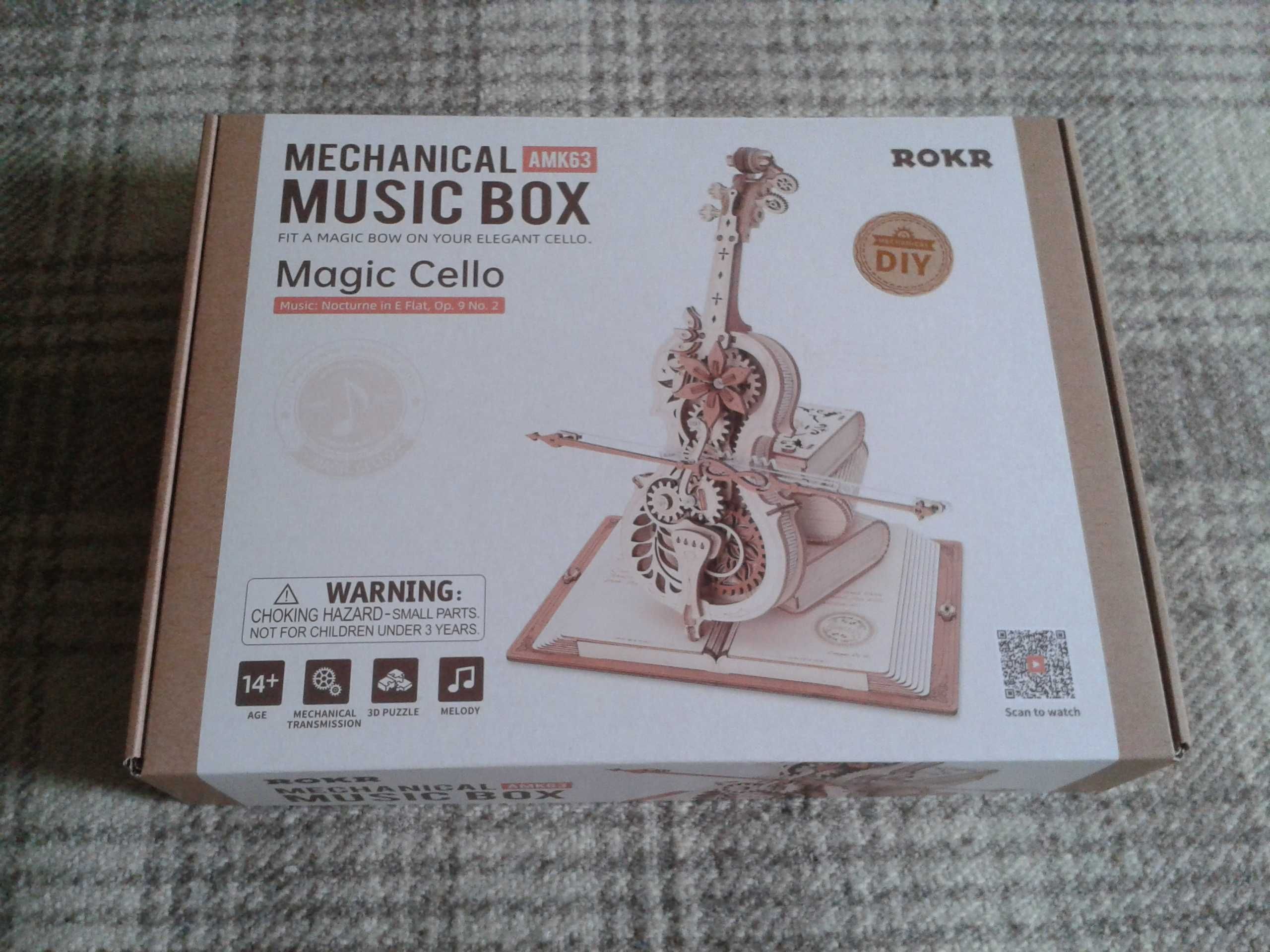Дървен 3D пъзел ROKR Magic Cello/Вълшебно вилончело