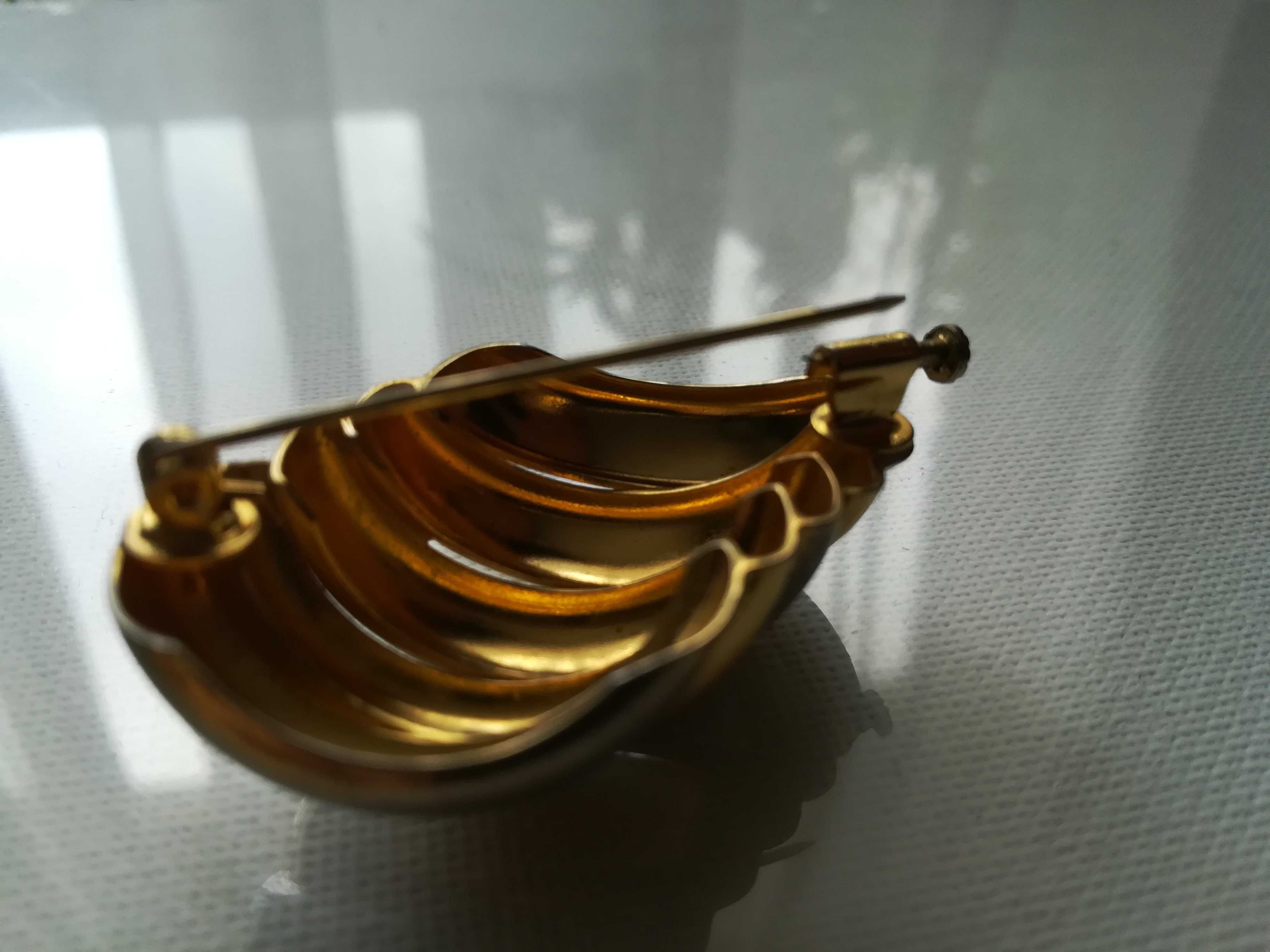 Brosa vintage incheietoare trombon, accesoriu colectie,bijuterie veche