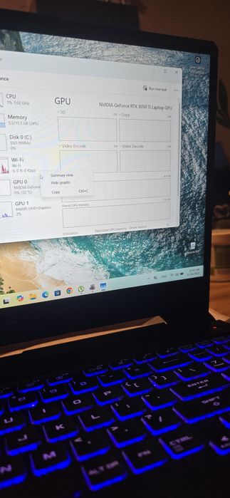 Геймърски Лаптоп ASUS TUF F15 FX506HE; I5 11400, RTX3050TI; 256 SSD;