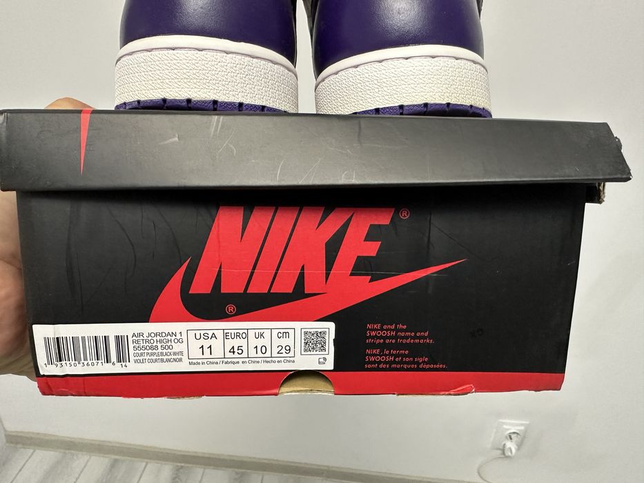 Jordan 1 High Court Purple