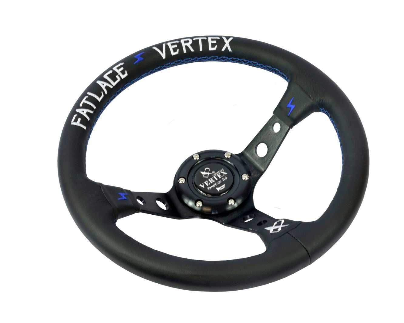 руль спортивный Vertex Fatlace с выносом кожа без перфорации.