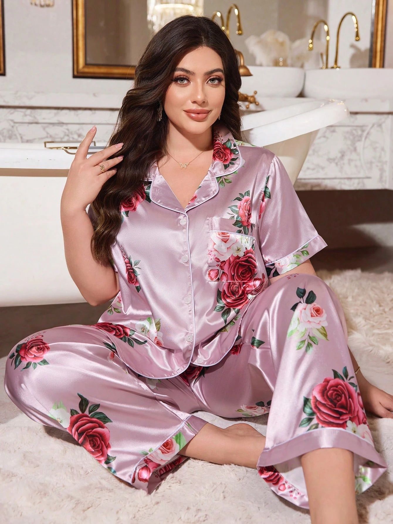 Pijama Dama Bumbac XXL Nou