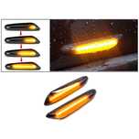 Set 2 semnale LED negru dinamice BMW Seria 3 E90 E46 5 E60 1 E87 X1