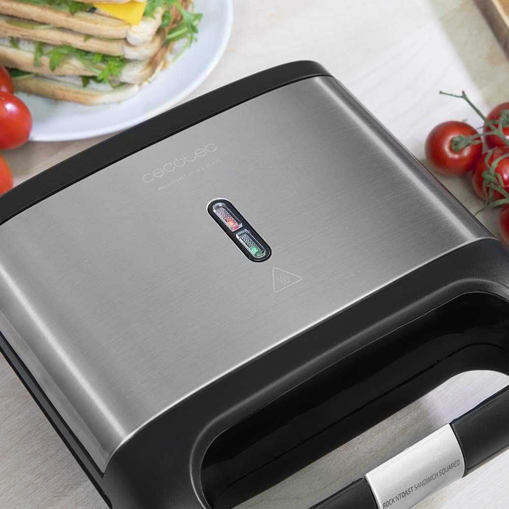 Сандвич грил Cecotec Rock'n Toast, покритие RockStone, 750W, ПРОМОЦИЯ!