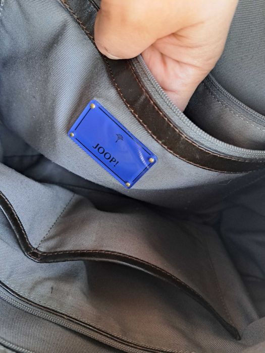 дамска чанта,Joop кафява кожена торба-естествена кожа