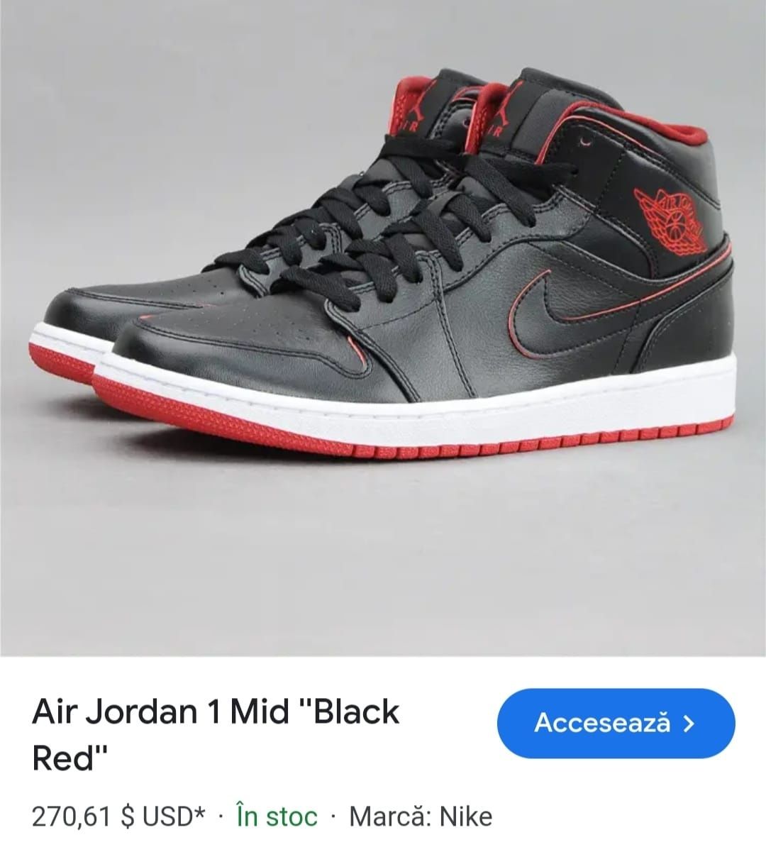 Adidas Nike Air Jordan retro1 mid 44.5