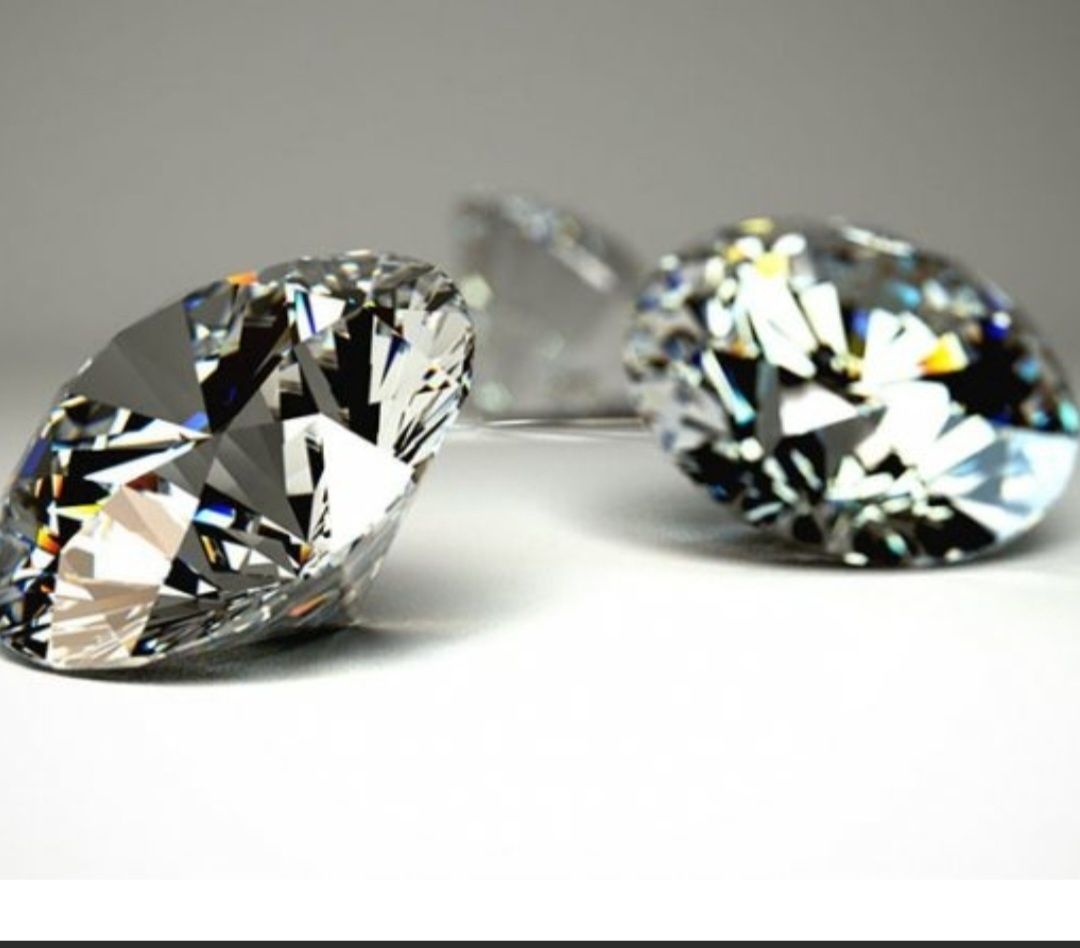 Бриллианты камни натуральные круглые новые от 1.00мм до 3.5мм , цвет F